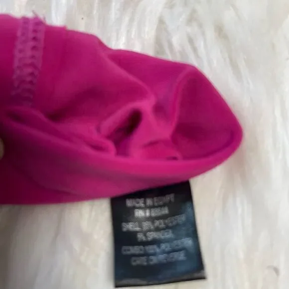 Glamour Hot pink polyester and spandex flowy sleeveless rhinestones accents SZ16 - Picture 12 of 12